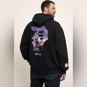 Primitive x Demon Slayer Shinobu “Dirty P” Pullover Hoodie – Size Large – Black